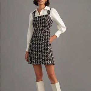 Anthropologie Maeve Tweed Mini Dress Contemporary Minimalist Coquette 20 Plus